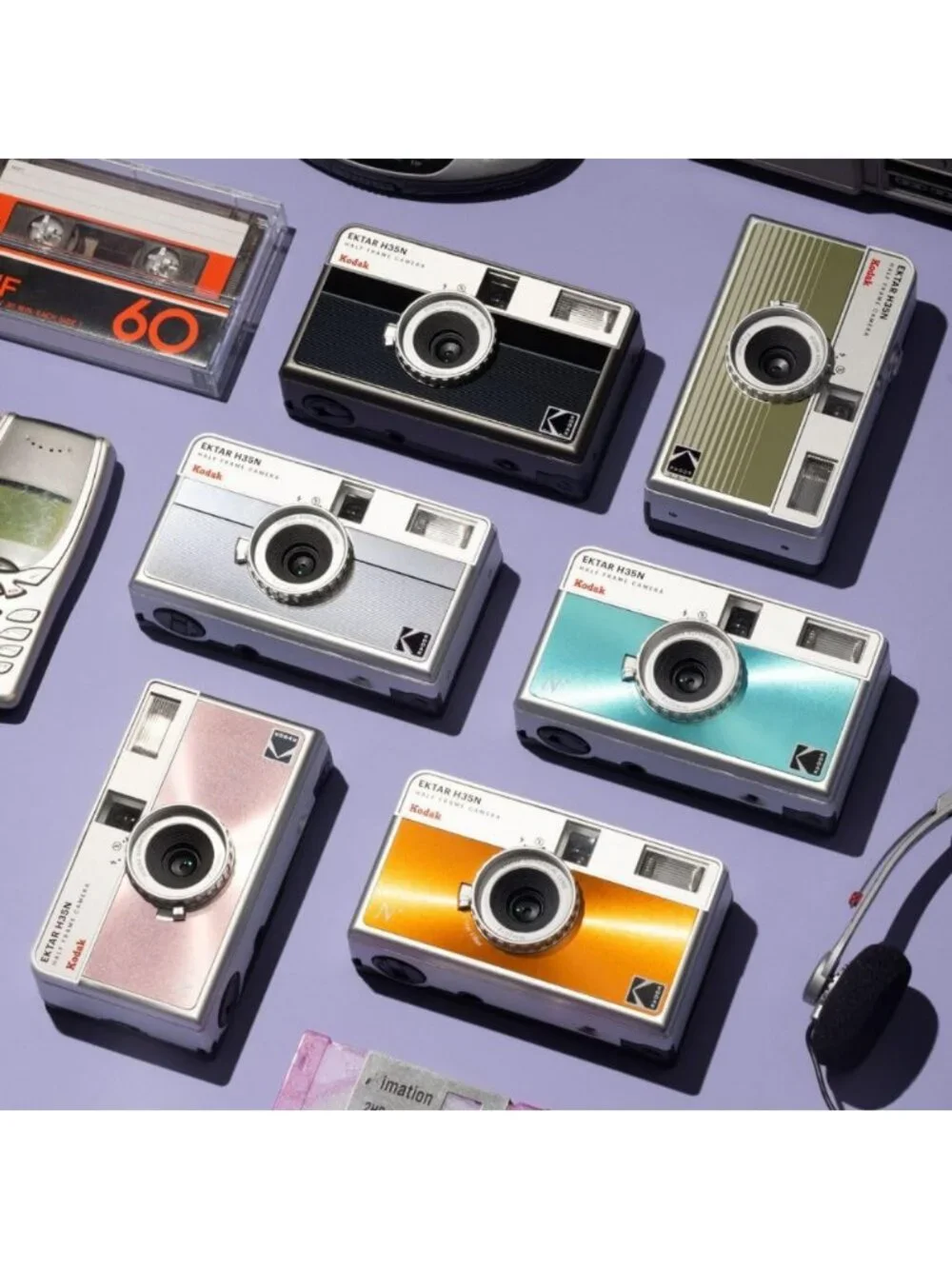 Reusable Half Frame Film Camera - 35mm, Focus-Free, Built-in Star Filter, Glazed